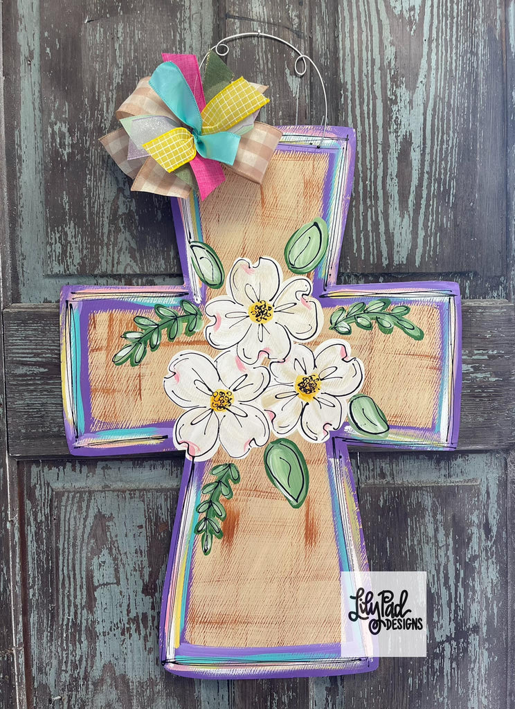 Dogwood cross - Door Hanger