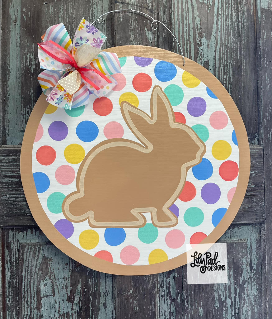 Brown bunny silhouette - Door Hanger