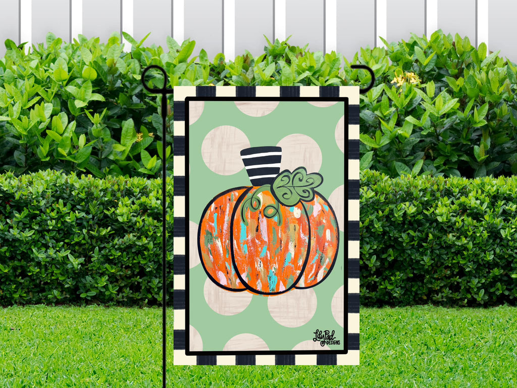 Abstract pumpkin - Garden Flag