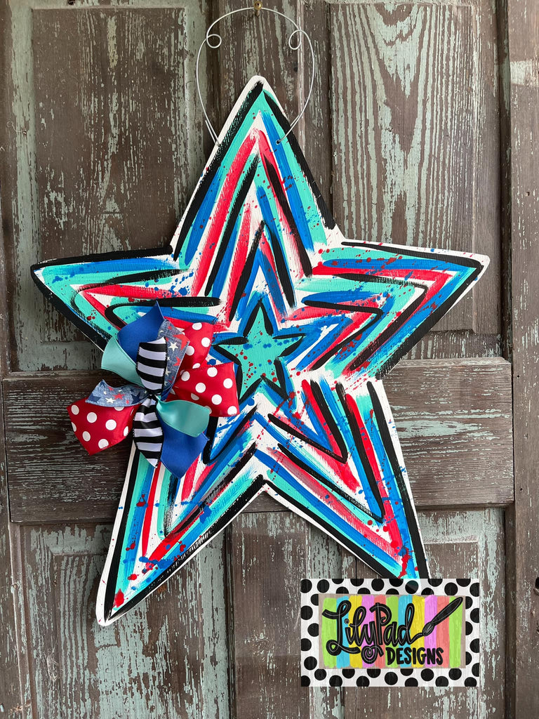 Abstract star - Door Hanger