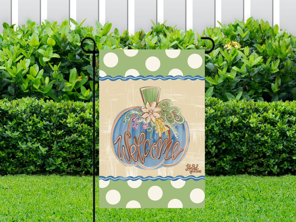 Blue pumpkin - Garden Flag