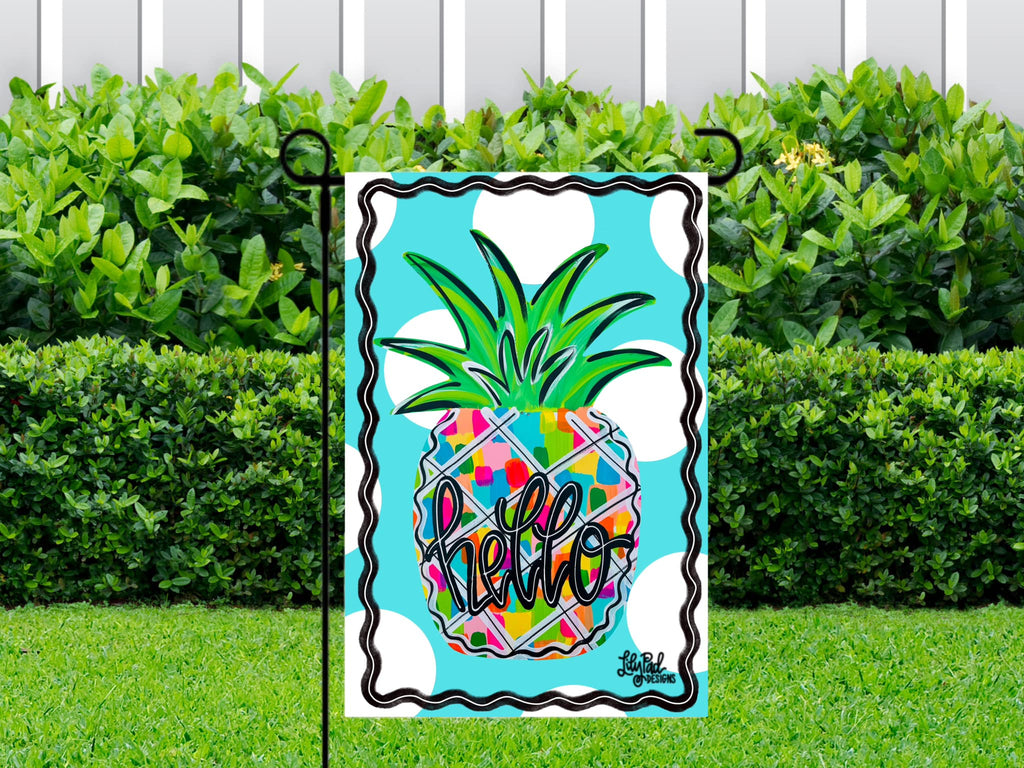 Colorful pineapple - Garden Flag