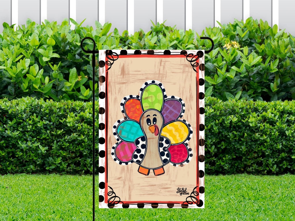 Colorful turkey - Garden Flag