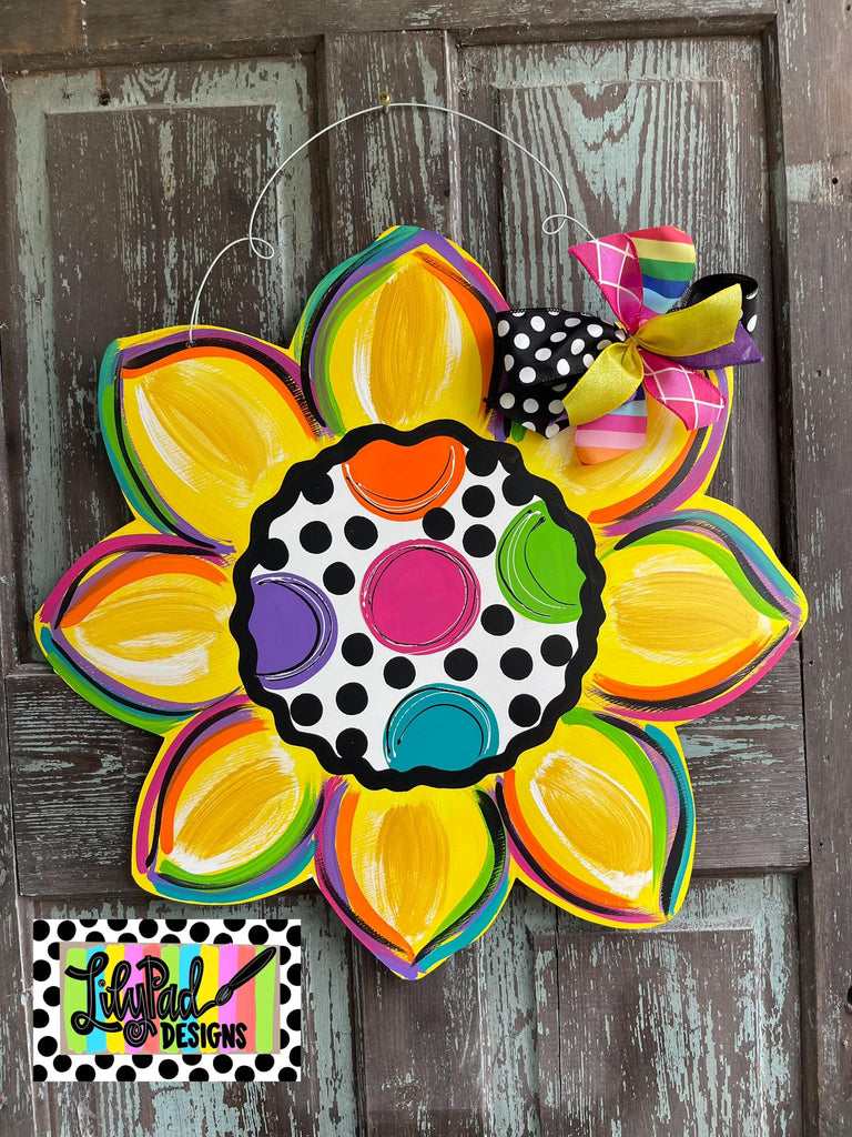 Fun sunflower - Door Hanger