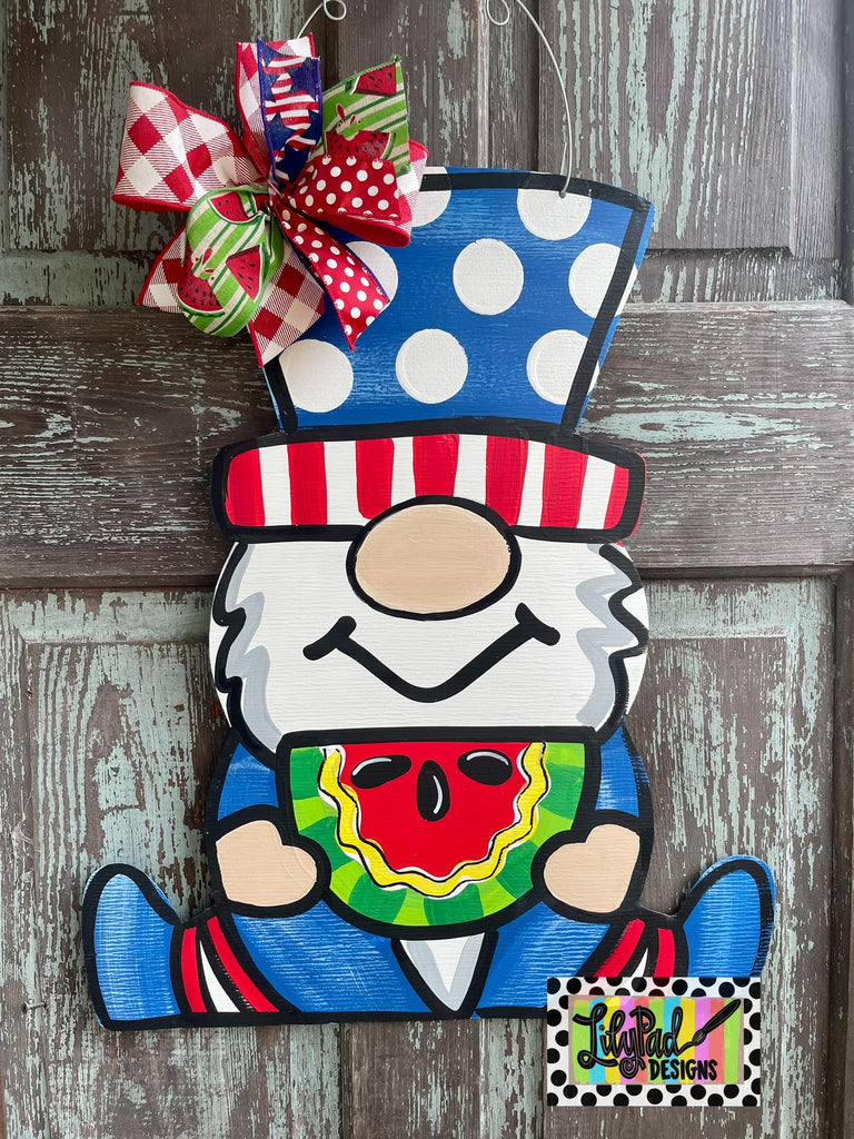 Patriotic gnome - Door Hanger