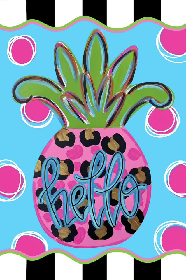 Pink pineapple - Garden Flag