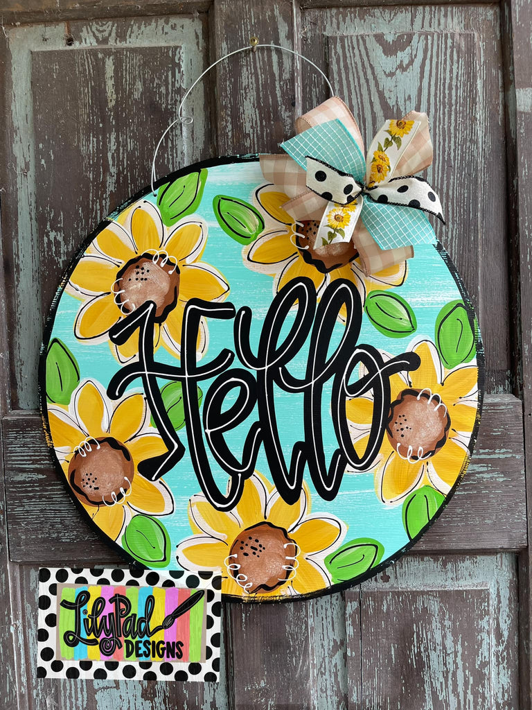 Sunflower circle - Door Hanger