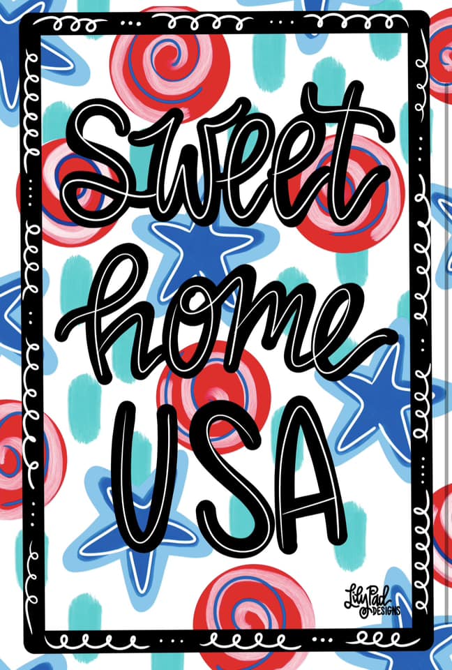 Sweet home USA - Garden Flag