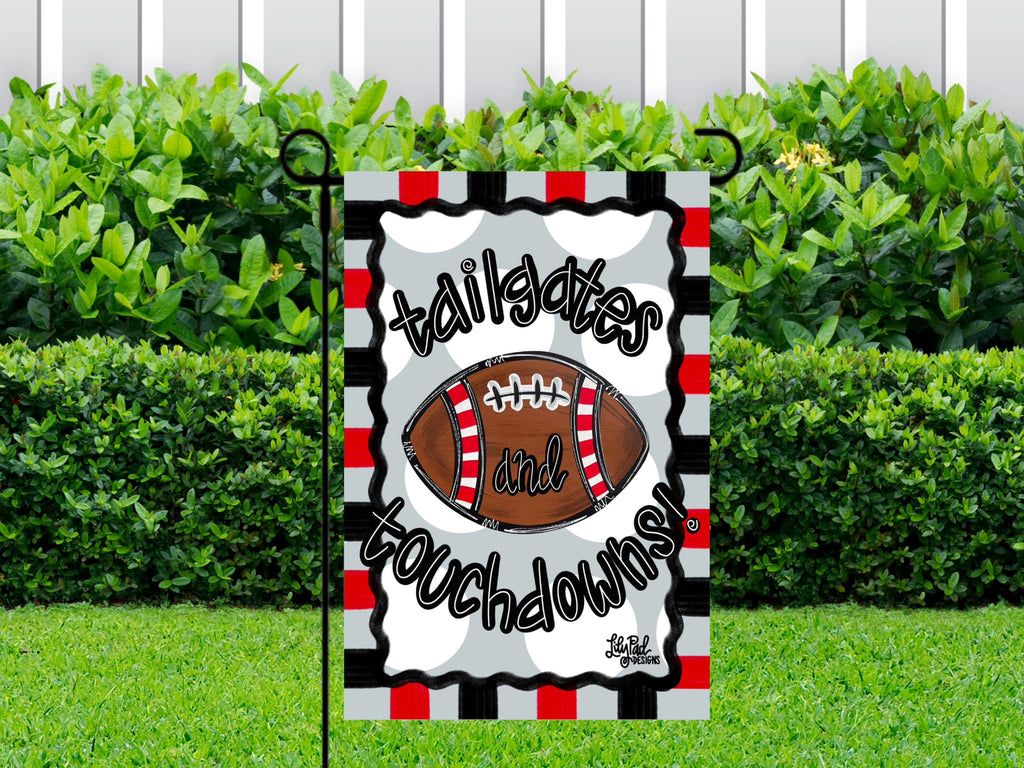 Tailgates and touchdowns - Garden Flag