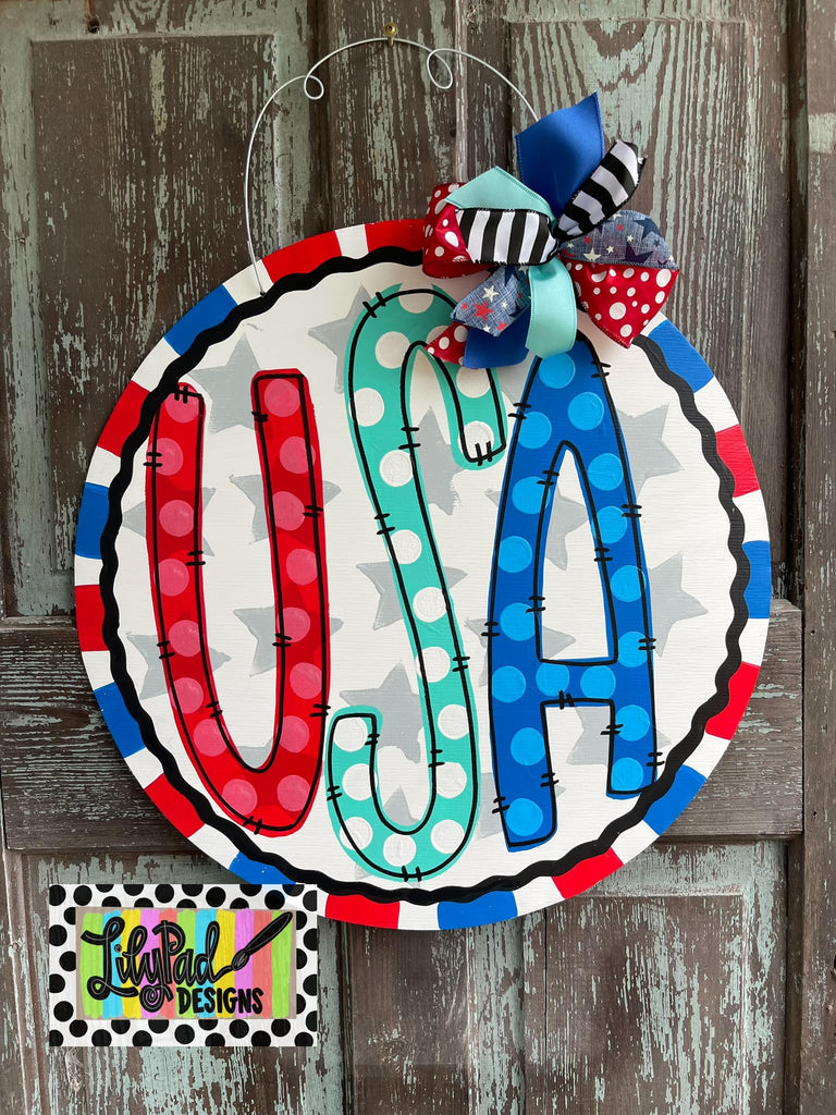 USA circle - Door Hanger