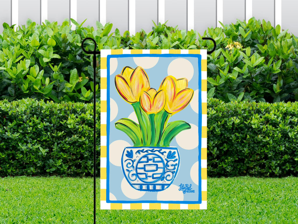 Yellow/red tulips - Garden Flag