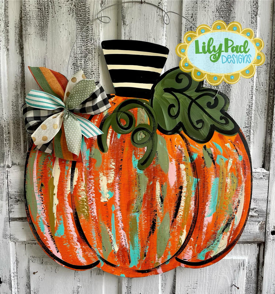 Abstract pumpkin - Door Hanger