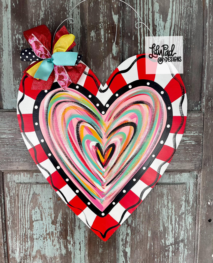 Colorful heart - Door Hanger