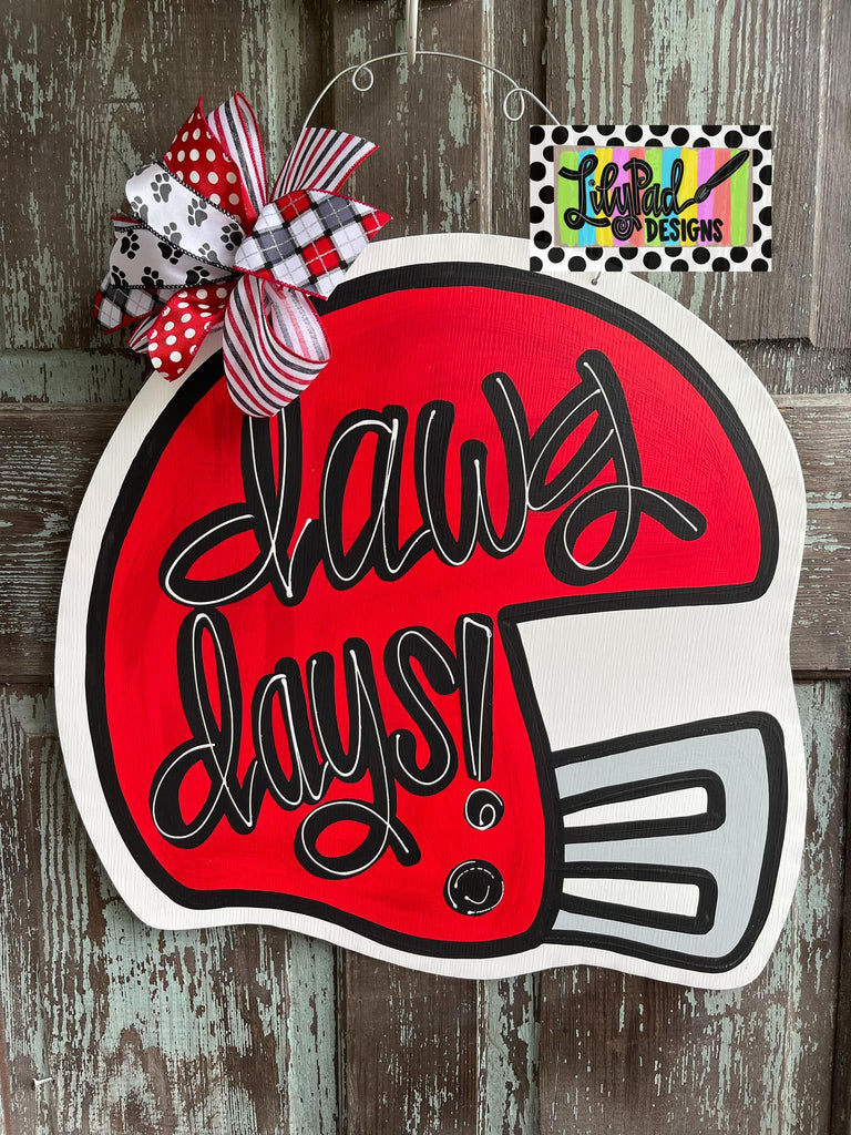 Dawg days helmet - Door Hanger