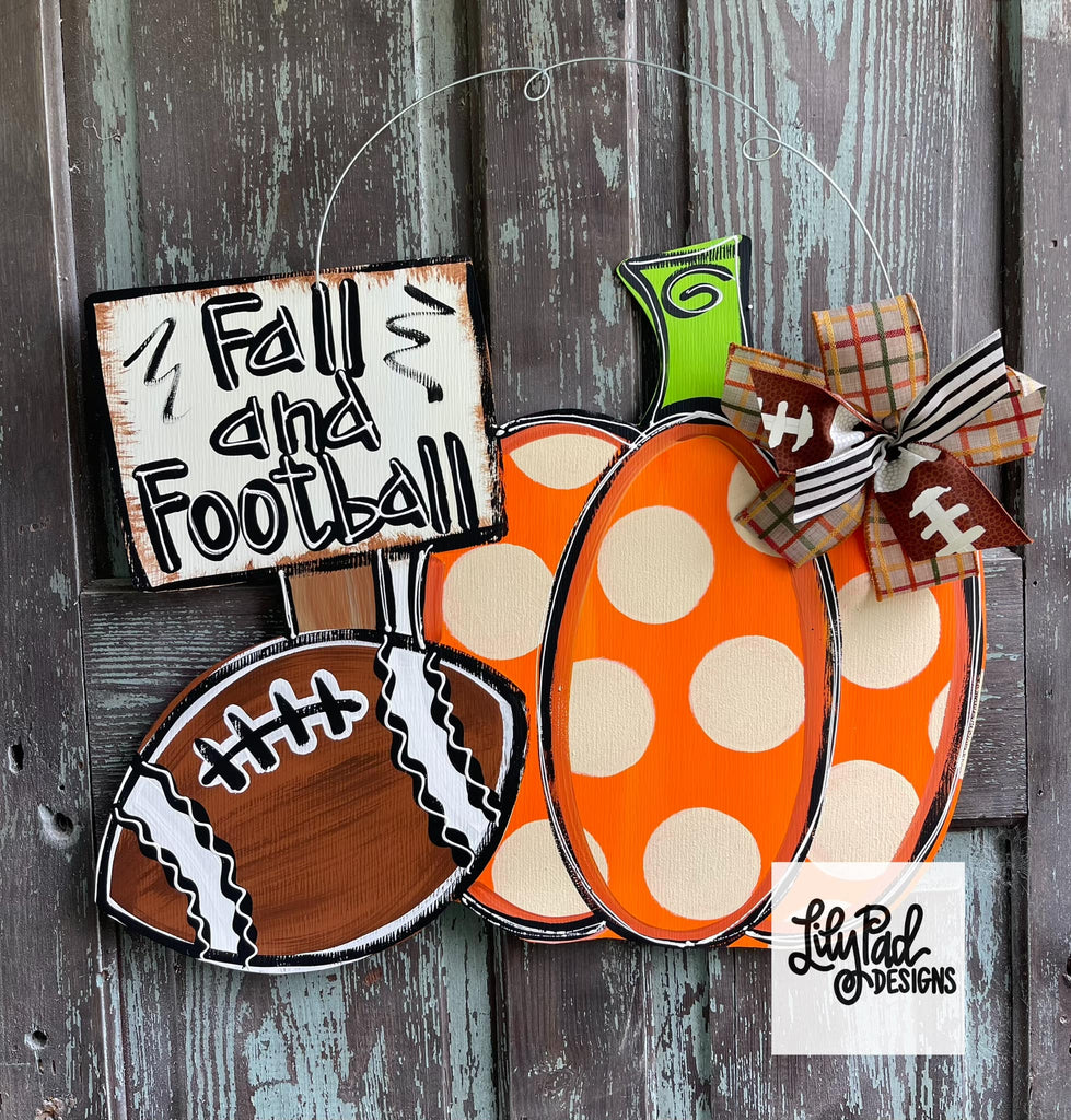 Fall and football - Door Hanger