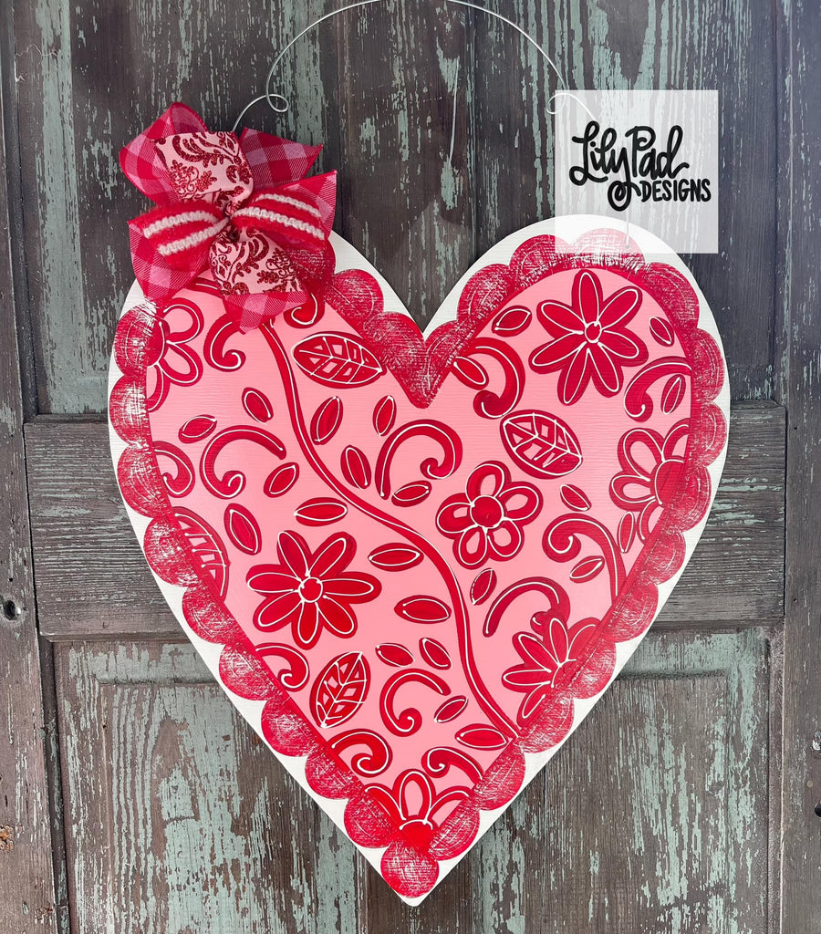 Lace heart - Door Hanger