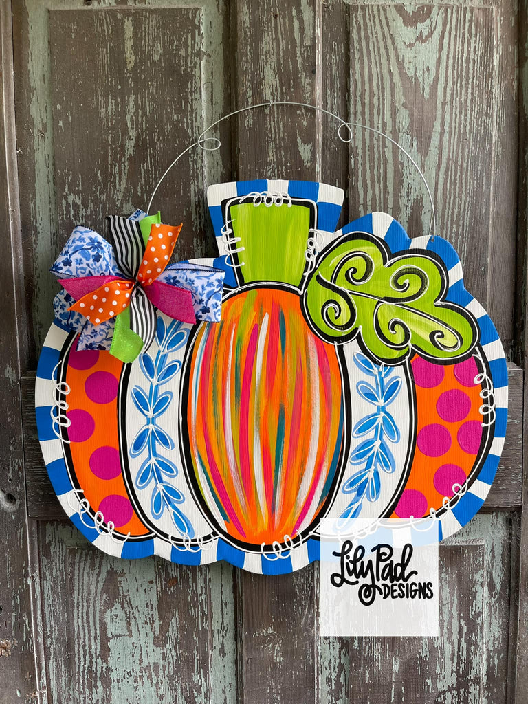 Whimsy pumpkin - Door Hanger